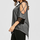 Sexy- Womens Blouses Oversized