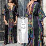 Women's Embroidered Long Summer Dress Kaftan Plus Size Women