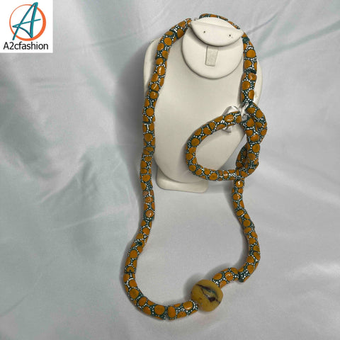 African Beads NECKLACE and bracelet