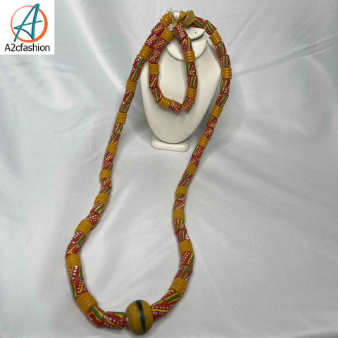 African Beads NECKLACE and Bracelet