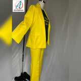 Beautiful blazer/women's blazer/blazer set/yellow blazer set