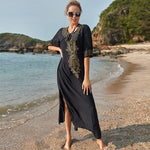 Women's Batwing Sleeve Summer Beachwear kaftan Maxi Dress