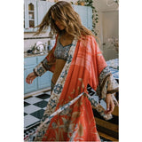 Women's chiffon/rayon Long Kimono Cardigan