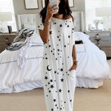 Women's Cotton Tunic Women Casual Streetwear Maxi Dress