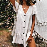 Bohemian Casual Summer Beach Dress Women Beachwear One size Fit All