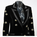 Dolce- Velvet Embroidery Blazer Coat (A2cfashion)