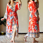 Women's chiffon/rayon Long Kimono Cardigan