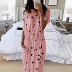 Women's Cotton Tunic Women Casual Streetwear Maxi Dress