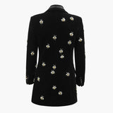 Dolce- Velvet Embroidery Blazer Coat (A2cfashion)