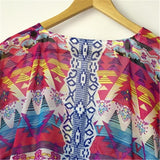 Women's Beach dress multicolored bathing tunic dress