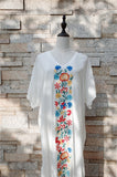 Women's Bohemian Flower embroidery Beach Dress