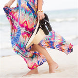 Women's Beach dress multicolored bathing tunic dress