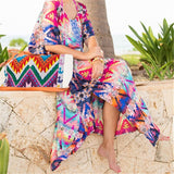 Women's Beach dress multicolored bathing tunic dress