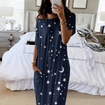 Women's Cotton Tunic Women Casual Streetwear Maxi Dress