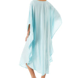 Women's Embroidered Loose Maxi Dress Oversized Kaftan Dress