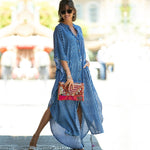 Women's Beach Shirt Dress Loose Summer Beach Dress