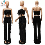 Lucy - 2 Piece Ruffle Pant Sets (a2cfashion)