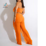 Lucy - 2 Piece Ruffle Pant Sets (a2cfashion)