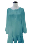 Mia Smock - Women's Luxury Beach Dress with Fringe Hemming and Bell Sleeves