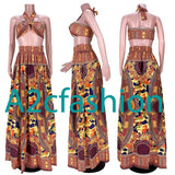 Lila - Polyester 2 Pcs set summer african dress(a2cfashion)