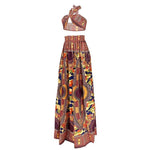 Lila - Polyester 2 Pcs set summer african dress(a2cfashion)