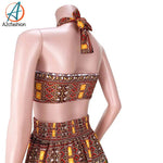 Lila - Polyester 2 Pcs set summer african dress(a2cfashion)