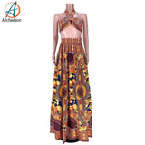 Lila - Polyester 2 Pcs set summer african dress(a2cfashion)