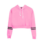 Women Printed Korean High-waisted Navel Sportswear Hooded Sweater
