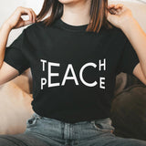 Teach Peace Unisex Heavy Cotton Tee (A2cfashion)