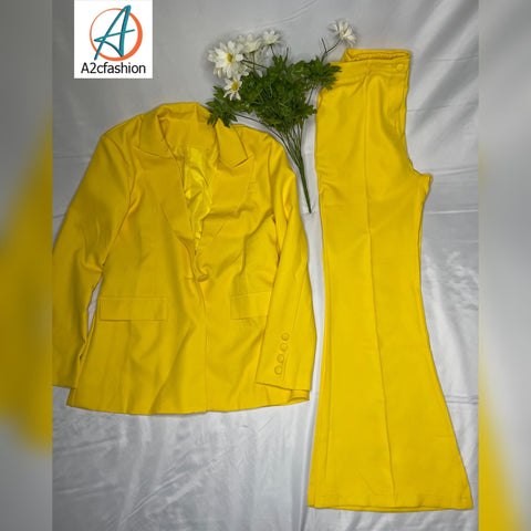 Beautiful blazer/women's blazer/blazer set/yellow blazer set
