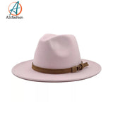 fedora hat /jazz hat/light pink