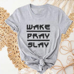 pod athletic heather wake pray slay shirt