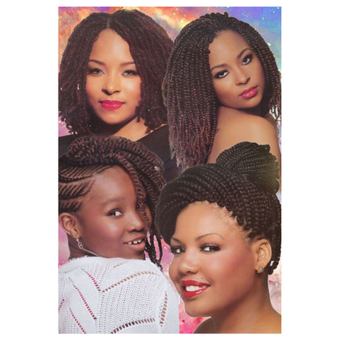 POSTER 102 24x36in 4in1-BRAIDS & TWISTS