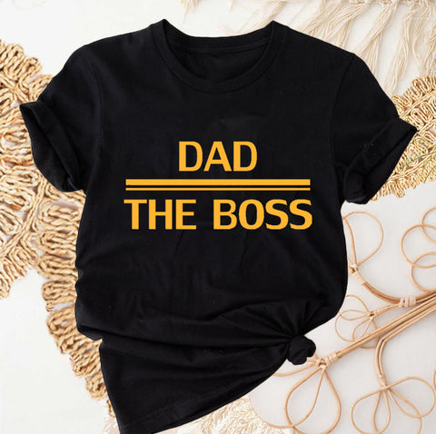 Dad the Boss shirt Short Sleeve Tee (A2cfashion)