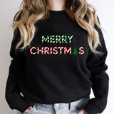 black sweatshirt merry christmas