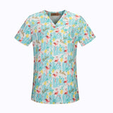 Cotton Cartoon Print Spa Uniform