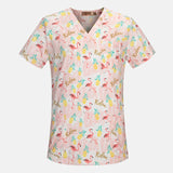 Cotton Cartoon Print Spa Uniform