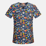 Cotton Cartoon Print Spa Uniform