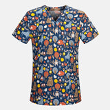 Cotton Cartoon Print Spa Uniform