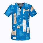 Cotton Cartoon Print Spa Uniform