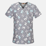 Cotton Cartoon Print Spa Uniform