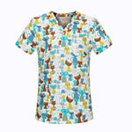 Cotton Cartoon Print Spa Uniform