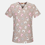 Cotton Cartoon Print Spa Uniform