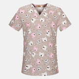 Cotton Cartoon Print Spa Uniform