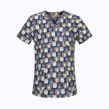 Cotton Cartoon Print Spa Uniform