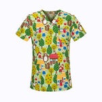 Cotton Cartoon Print Spa Uniform
