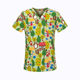 Cotton Cartoon Print Spa Uniform