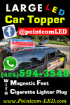 Blank LED Sign Box 4 Car Roof Top - Large