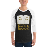 Face Book 3/4 sleeve raglan shirt