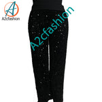 Women's elastic waist pants black